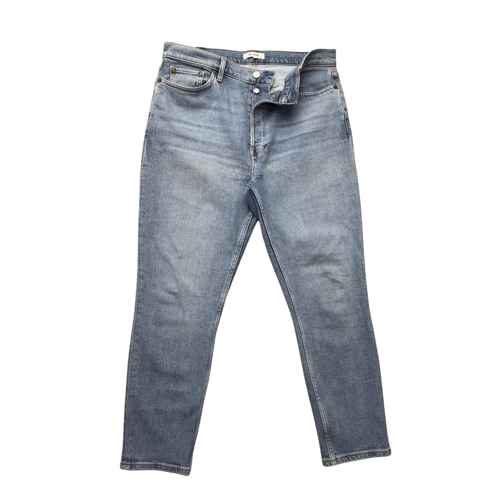 RE/DONE Straight Jeans Womens 33x25.5‎ Blue Mid 90s High Rise Ankle Tag 31